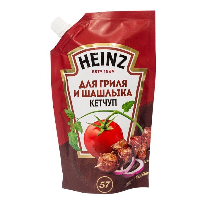 КЕТЧУП ХАЙНЦ ДЛЯ ГРИЛЯ И ШАШЛЫКА 320 ГР ДОЙ-ПАК
