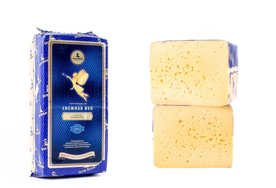 Сыр Снежная Фея с ароматом пломбира 45% 1кг.